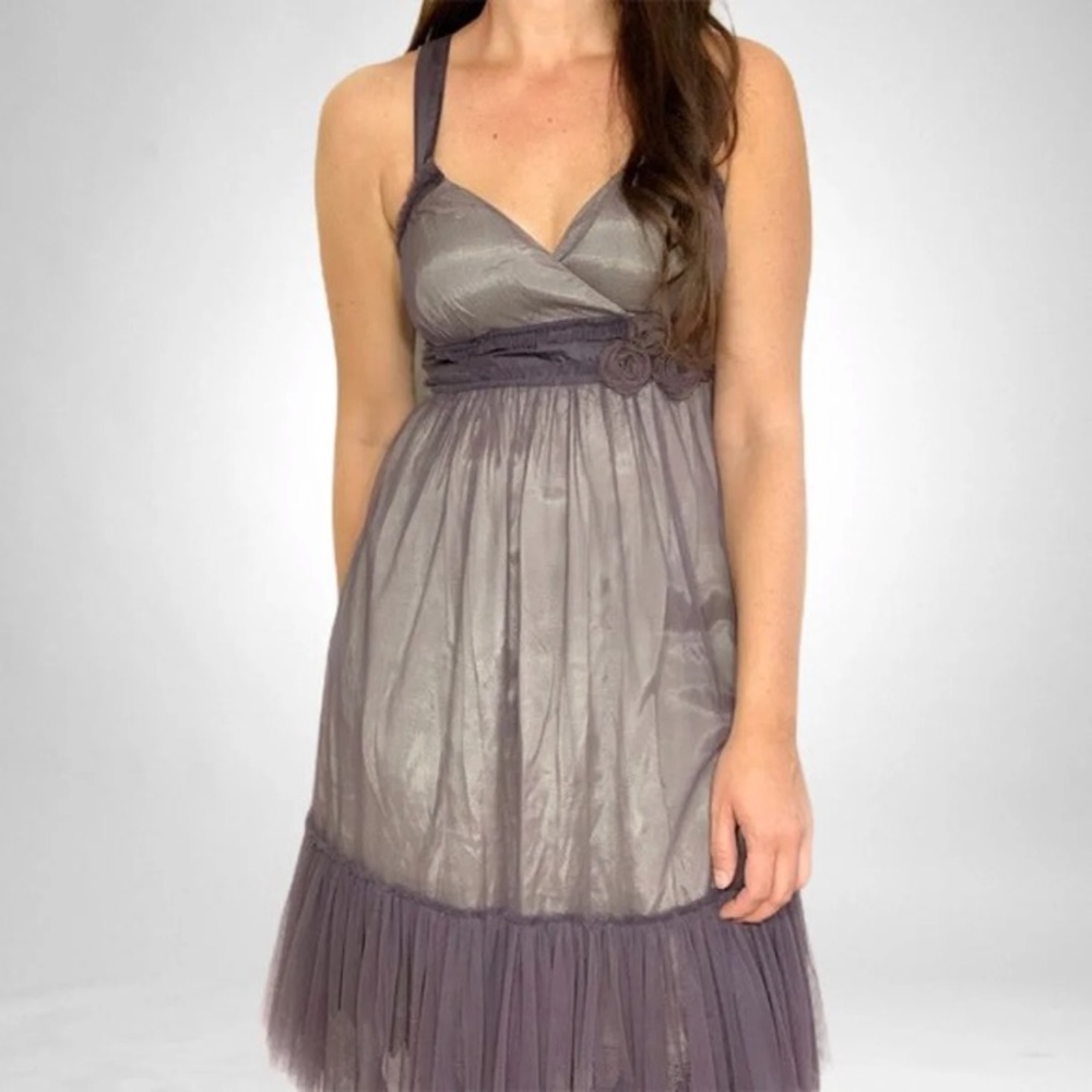 Anthropologie Moulinette Soeurs Purple Tulle Dress